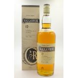 Cragganmore Single Speyside Malt Whisky 12 years old, in carton, 40%vol 1ltr,