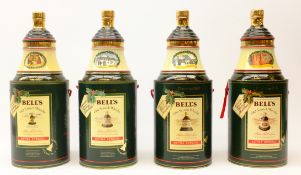 Bell's 'Christmas' Extra Special Old Scotch Whisky, in Wade decanters finished in 22ct gold ,