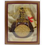 Whyte & Mackay 21 years old Scotch Whisky, in original clear front presentation box, with scroll,