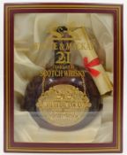 Whyte & Mackay 21 years old Scotch Whisky, in original clear front presentation box, with scroll,