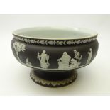 19th/ early 20th century Wedgwood black basalt pedestal bowl,