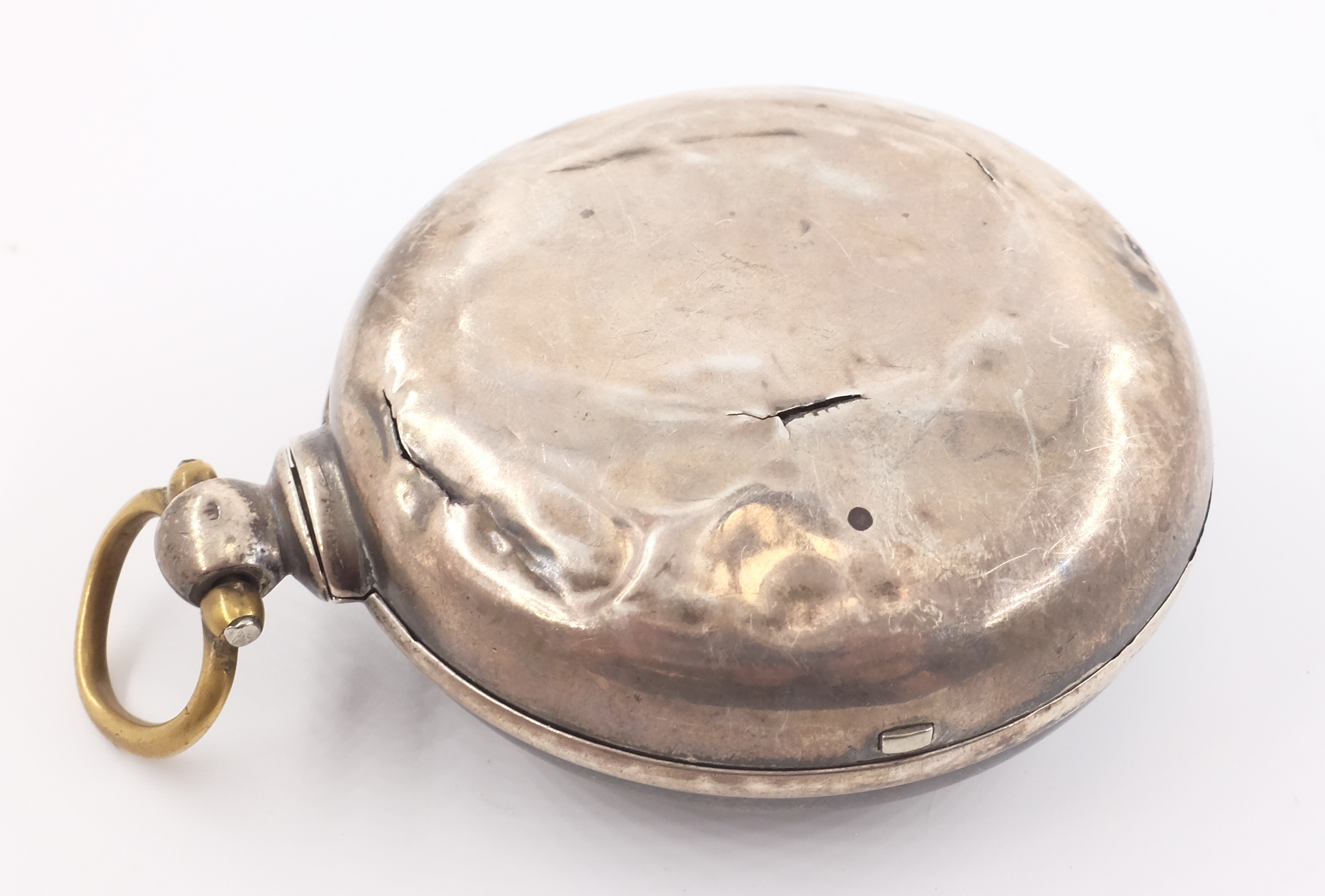 Silver pair cased pocket watch verge fusee movement by Wm. - Image 3 of 3