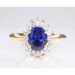 14ct gold dress cluster ring hallmarked Condition Report size Q 4gm<a