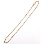 9ct gold fancy twist figaro necklace hallmarked approx 25gm Condition Report length