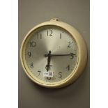 Four 1940's Gents' of Leicester electric slave wall clocks with two white & two silvered Arabic