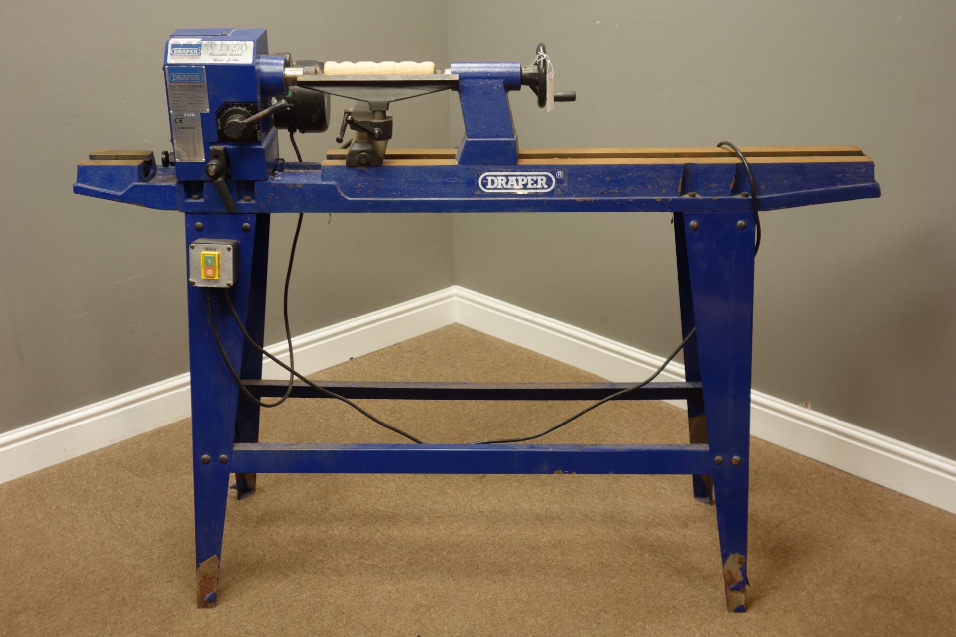 Draper WTL90 wood turning lathe,