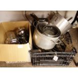 Quantity of Gen-Ware and other pans, frying pans and saucepans,