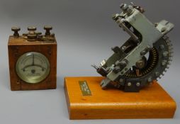 Mahogany cased Galvanometer, silvered dial inscribed Telegraph Works, Silvertown, London,