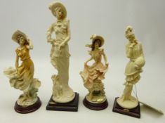 Four Giuseppe Armani 'Florence' figurines with original boxes,