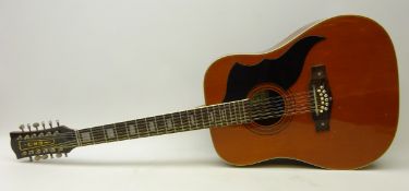 Eko Ranger 12 acoustic guitar with twelve strings,