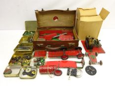 Mamod stationary engine with a quantity of Meccano in a leather case Condition Report