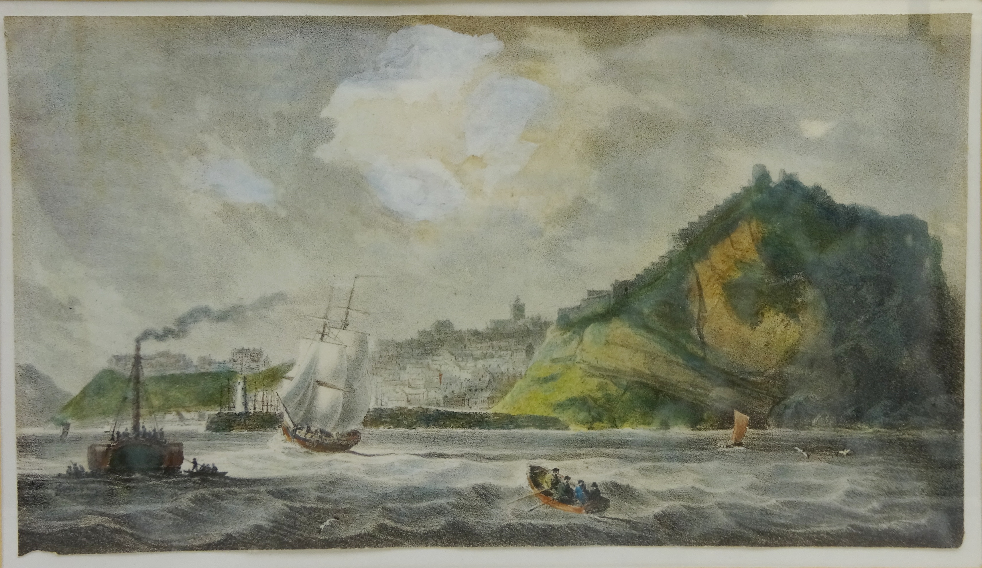 Three 19th century engravings hand coloured - 'A South West View of Scarborough at the Expense of - Bild 3 aus 4