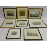 Scarborough Interest - eight 19th century engravings including 'Cliff and Terrace', printed by C.