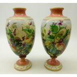 Pair Victorian Copeland porcelain vases, (1851-1895),