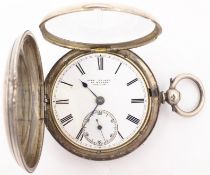 Victorian silver hunter pocket watch by John Walker London 1860 Condition Report