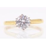 14ct gold cubic zirconia ring hallmarked Condition Report Approx 2.