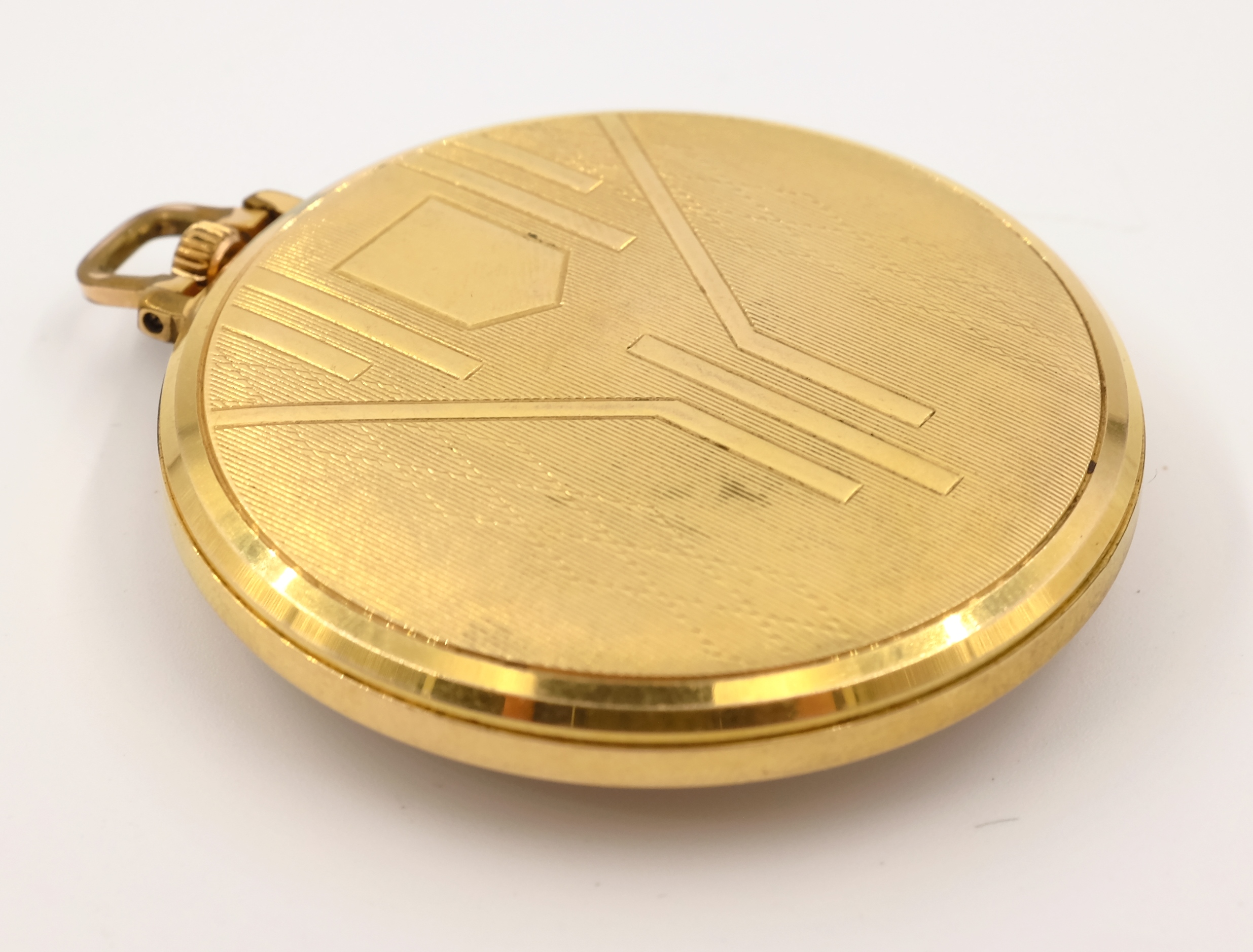 Oris Swiss made Art Deco gold-plated anti-shock pocket watch Condition Report - Image 3 of 3