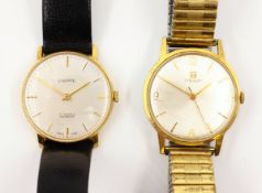 Everite gentleman's gold-plated manual wristwatch and a similar Tissot wristwatch