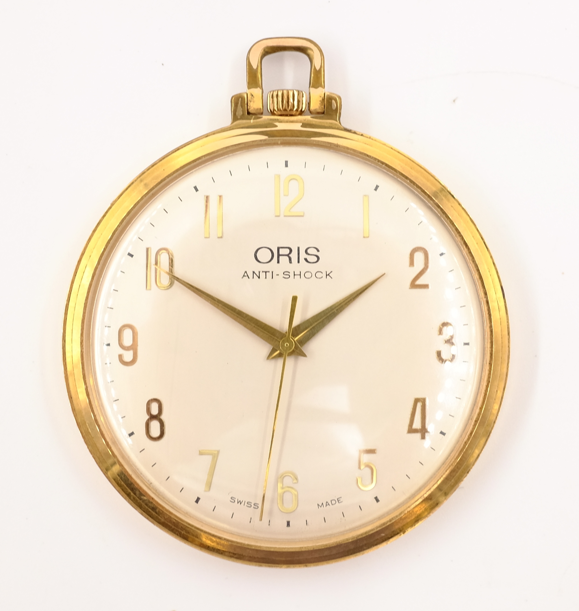 Oris Swiss made Art Deco gold-plated anti-shock pocket watch Condition Report