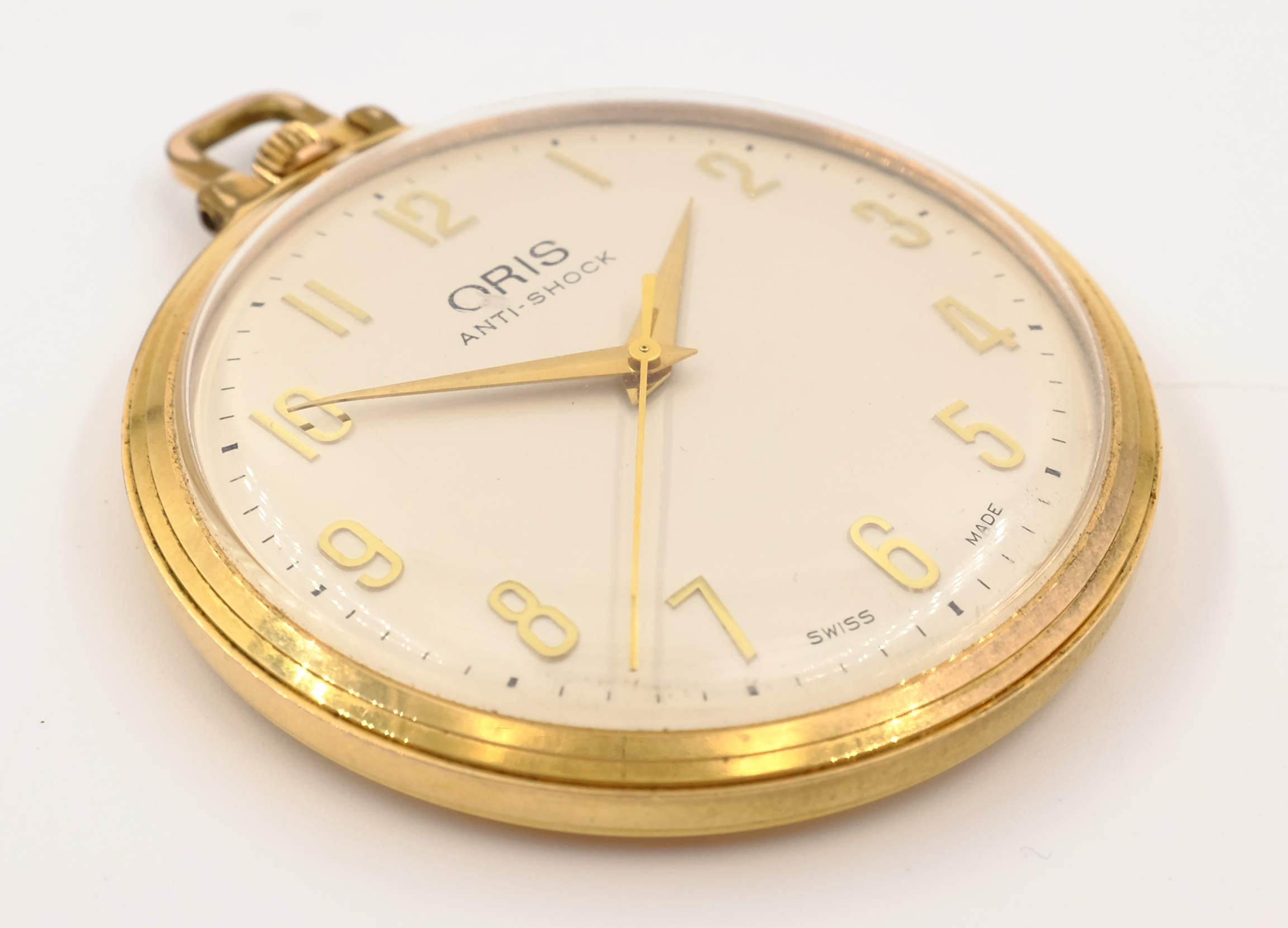 Oris Swiss made Art Deco gold-plated anti-shock pocket watch Condition Report - Image 2 of 3