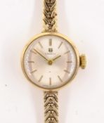 Ladies Tissot 9ct gold bracelet wristwatch hallmarked approx 13gm
