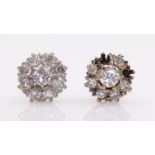 Pair of matched diamond ear-rings (two loose stones) Condition Report <a