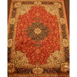 Persian design red ground rug carpet/wall hanging,