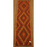 Suzni Kilm multi-coloured runner rug,