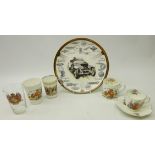 Foley China commemorative ware including cup and saucer commemorating the coronation of Edward VII