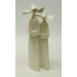 Lladro porcelain group 'Two Nuns', H33cm Condition Report Good condition.