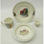Four pieces of Wedgwood Peter Rabbit ceramic nursery ware with the original box (4)