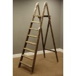 Pair vintage wooden step ladders Condition Report <a href='//www.davidduggleby.