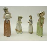 Three Lladro figures; 'Curious Girl',