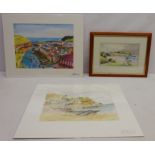 South Bay Scarborough, watercolour signed by Don Micklethwaite (British 1936-),