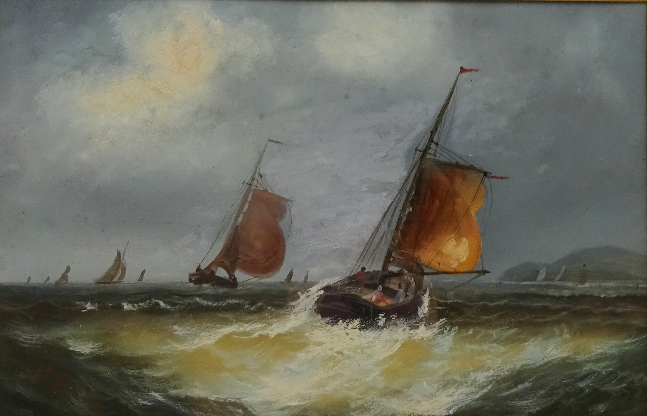 Sailing Boats off Shore,