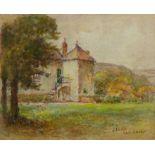 View of Country House', watercolour signed by James Ulric Walmsley (British 1860-1954) 18.5cm x 22.