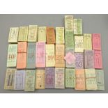 Collection of Punch-type pre-decimal Bus tickets for The Green Bus Co.