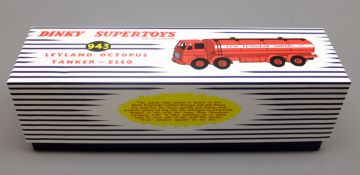 Dinky Atlas model : Leyland Octopus Tanker 'Esso' 943 in blue striped top box Condition
