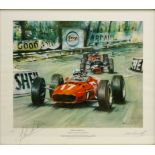 John Surtees OBE, Formula One World Champion 1964, Ltd ed. colour print No.