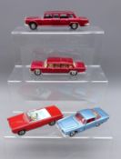 Corgi diecast Saloon Cars: Chrysler Imperial with figures & Golf Trolley, Ghia L6.