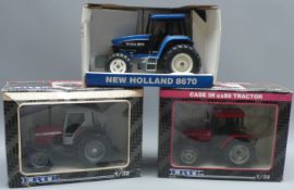 Ertl 1/32 scale diecast metal & plastic Case IH cx80, No.4774, Massey Ferguson 3050 No.