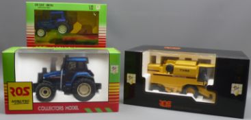 Ros Collection Gold 1/32 scale diecast metal & plastic model New Holland Combine TX66 model,