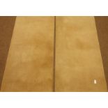 Pair beige ground Chinese washed woollen rugs,