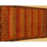 Baluchi rug decorated with stylised motifs,