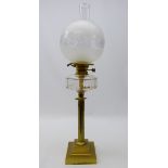 Mid 19th century American brass oil lamp by Dietz, Davis & Co.