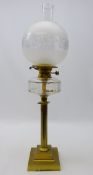 Mid 19th century American brass oil lamp by Dietz, Davis & Co.
