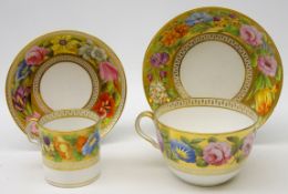 Early 19th century Spode cup and saucer & coffee can and saucer, c1820,
