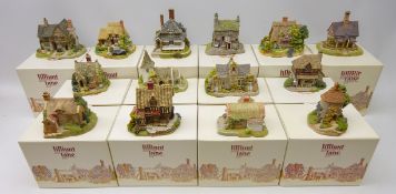 Fourteen Lilliput Lane models including; 'Jones The Butcher', 'Micklegate Antiques',