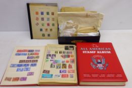 Collection of mixed stamps, loose and in two albums including; Queen Elizabeth II, World kilo ware,