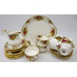 Royal Albert 'Old Country Roses' tea set for six,
